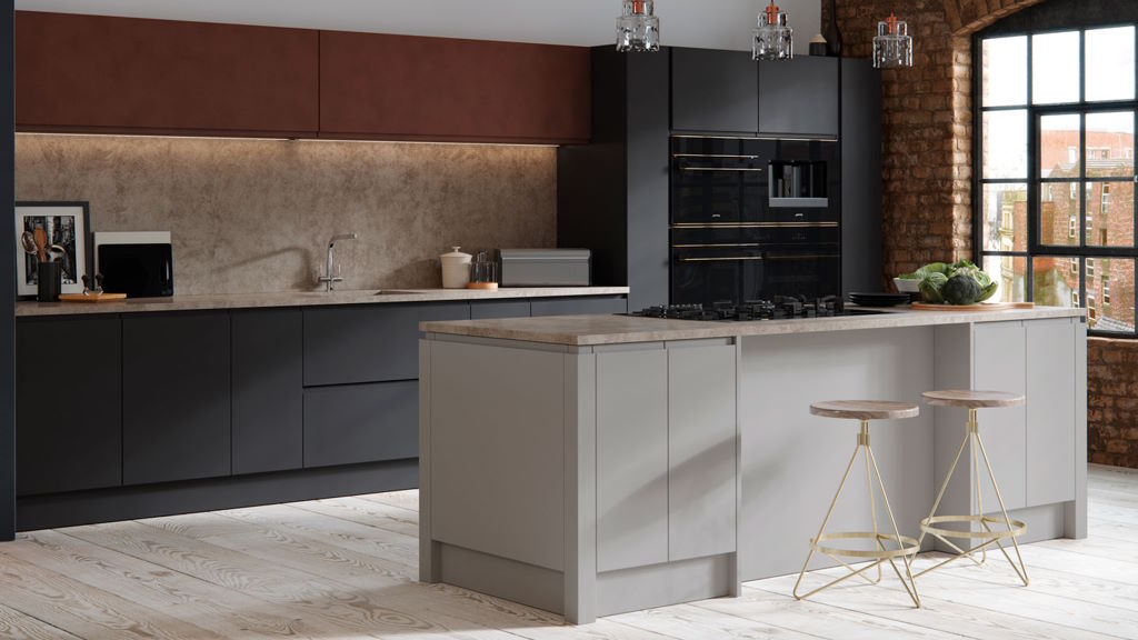 Larissa Handleless Kitchen Bundle (10-unit), Brooklands Kitchens